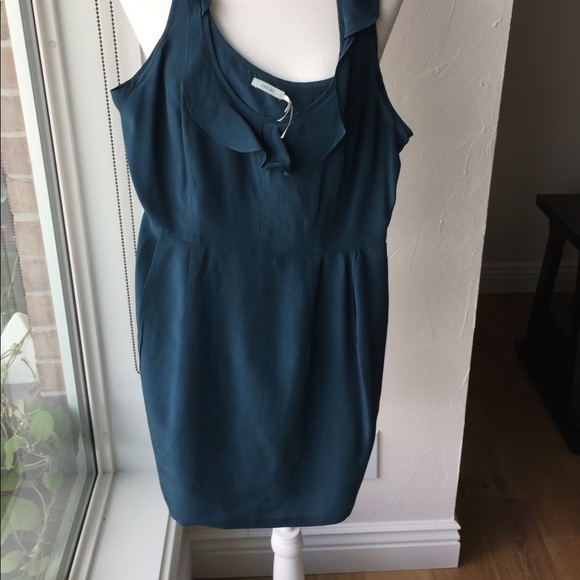 Urban Outfitters Dresses & Skirts - Dark aquamarine Ruffle Neck Mini Dress Size 0